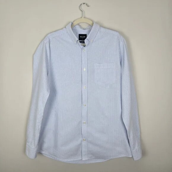 Only & Sons Men's Light Blue & White Striped Button Down Shirt Size XL - Picture 2 of 16